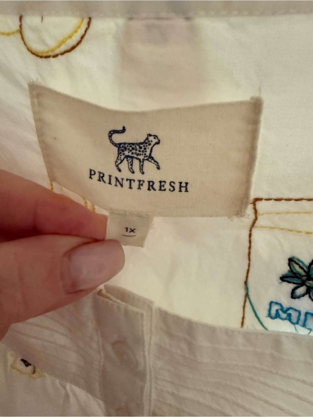 Printfresh Home Chef Pintuck nightgown NWT 1X - Picture 3 of 6